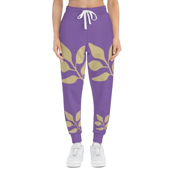 Trendy Floral Joggers with Leaf Design, Comfy Activewear , Gym, Casual Wear, Unique Gift for Fitness Enthusiasts
