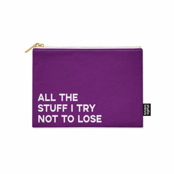 Canvas etui, try not to loose, van Studio Inktvis