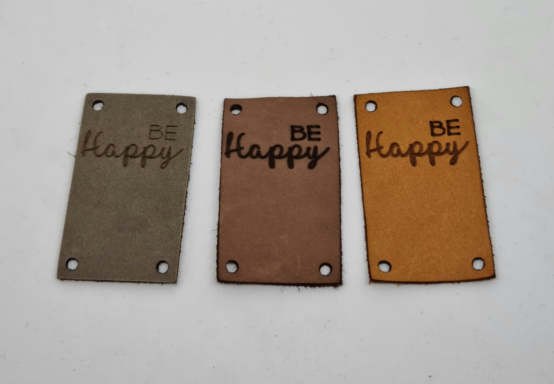 Leren label, be happy, Daphne Brand't