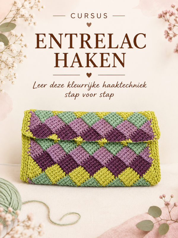Workshop 'Entrelac haken' woensdagochtend 17 maart en 31 maart '27
