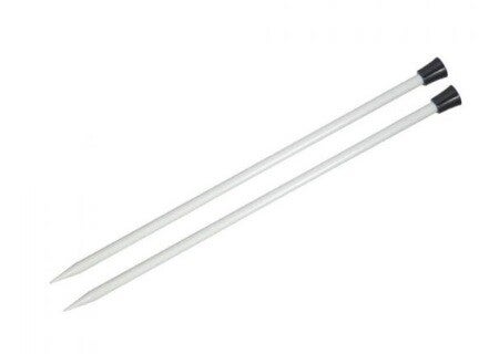 KnitPro Basix Aluminium Breinaalden met knop 35 cm 2.00-6.00 Dikte