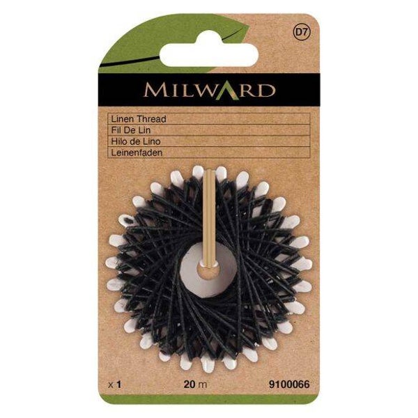 Linnen draad 20 mm zwart, Milward