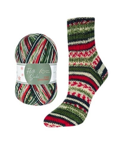 Flotte Socke Christmas, 4ply Rellana Garne