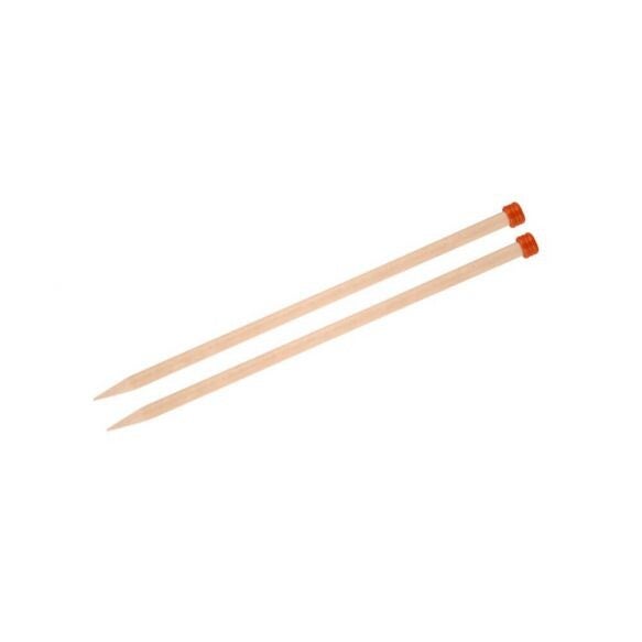 KnitPro basix birch breinaalden, 40 cm en 12 mm.