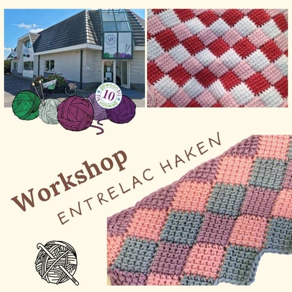Workshop 'Entrelac haken' donderdagavond 13 juni en 27 juni
