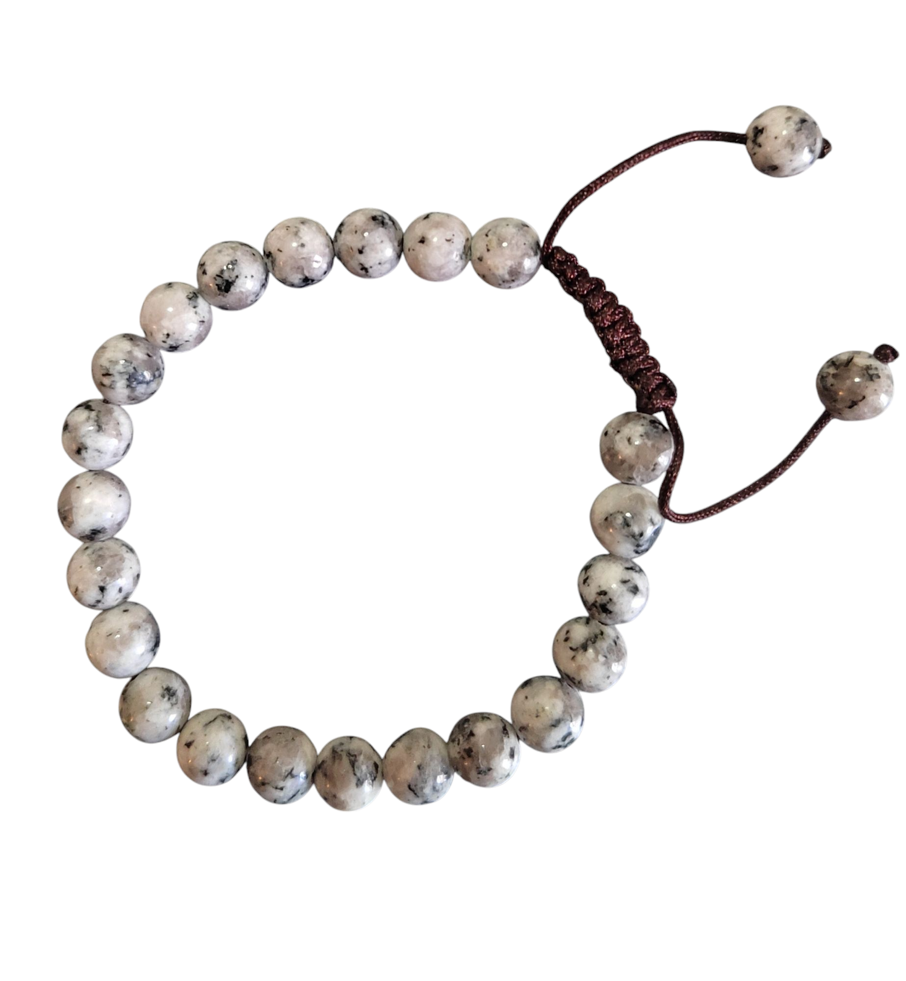 Bracelet Lithothérapie Népalais Larvikite Energies Négatives Clarté Mentale Pierres Natutelles