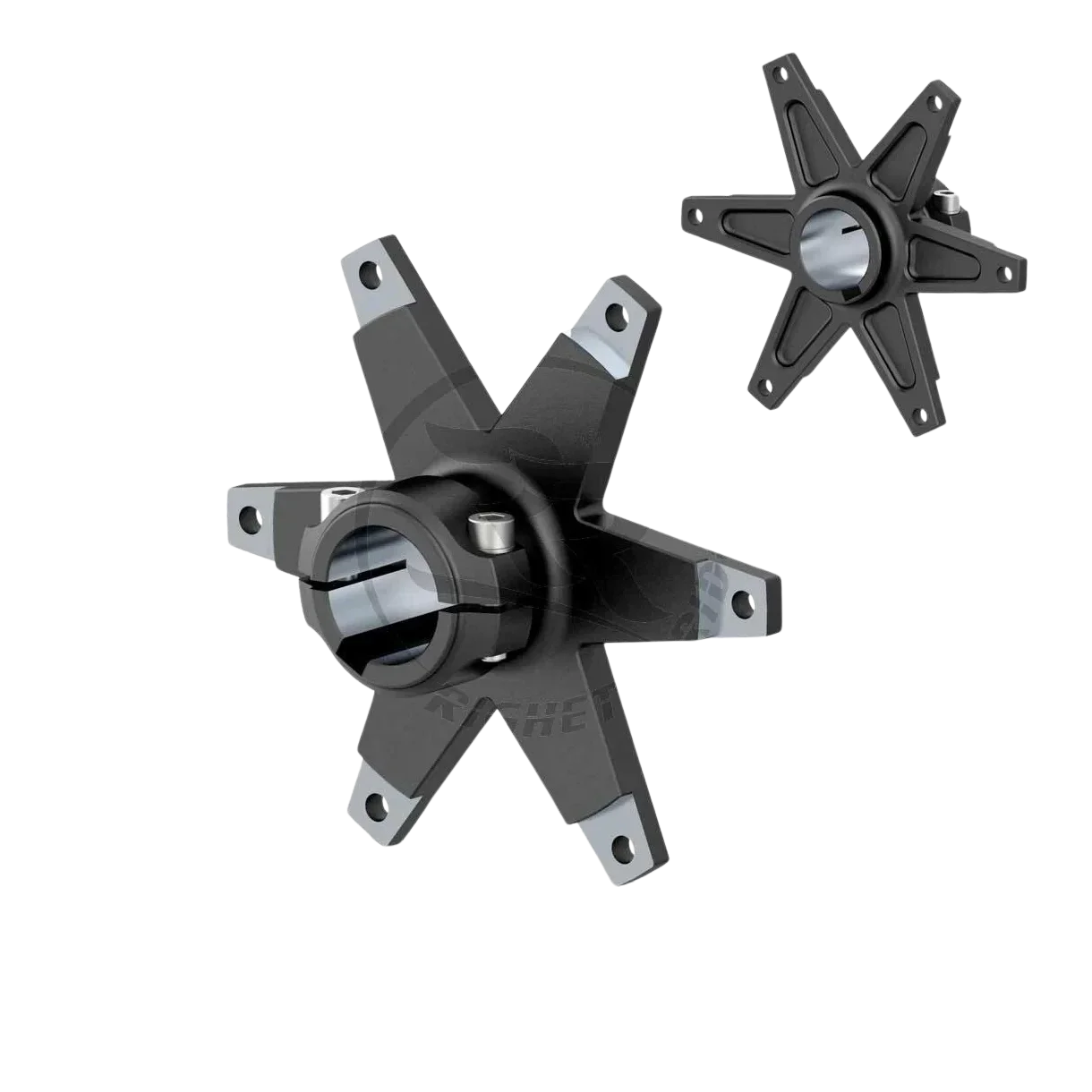 RR drevboss i aluminium til 30mm aksling, svart "stjerne"