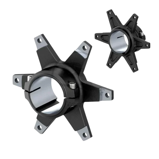 RR drevboss i aluminium til 50mm aksling, svart "stjerne"