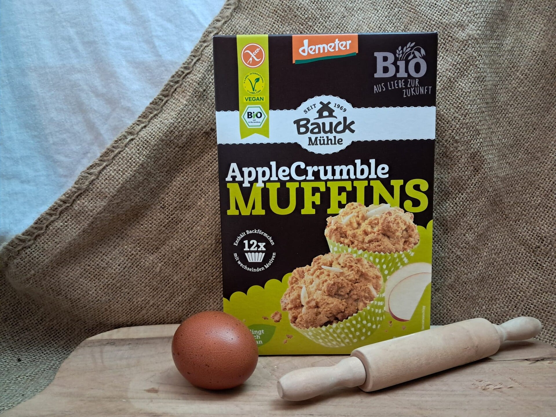 Glutenvrije Appel-kruimel muffinmix
