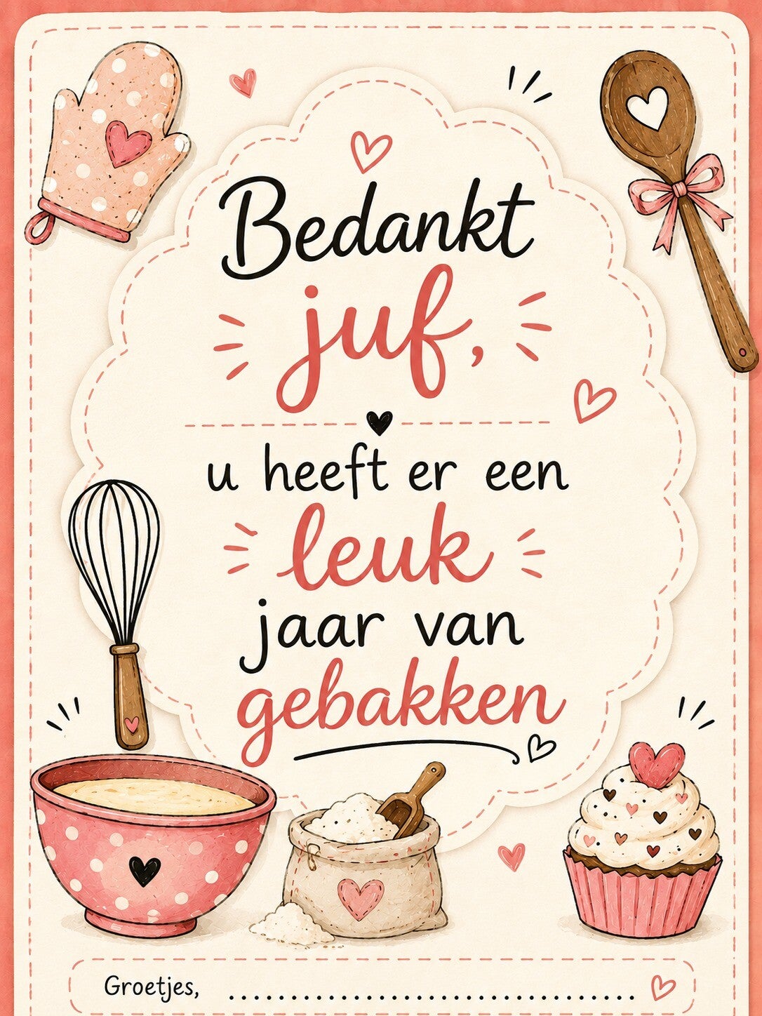 Juf/Meester bedankt!