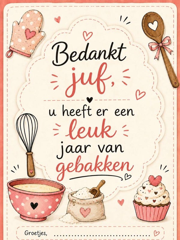 Juf/Meester bedankt!