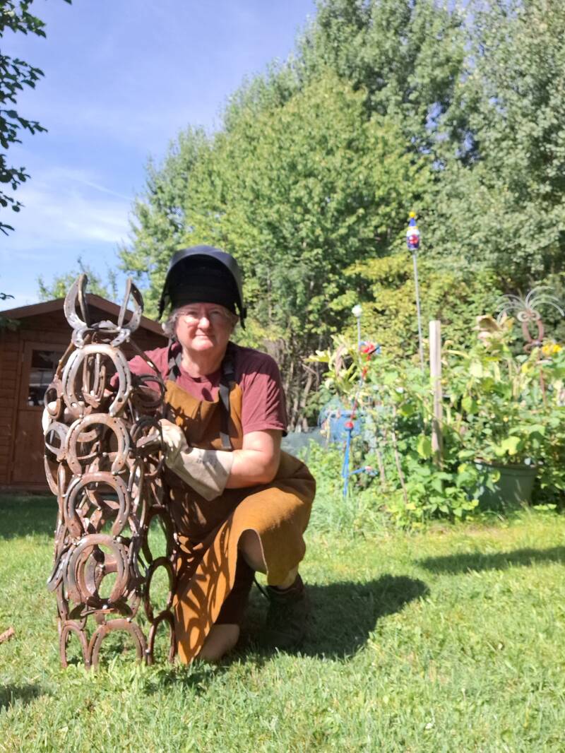 Pferdekopf aus Hufeisen und ich