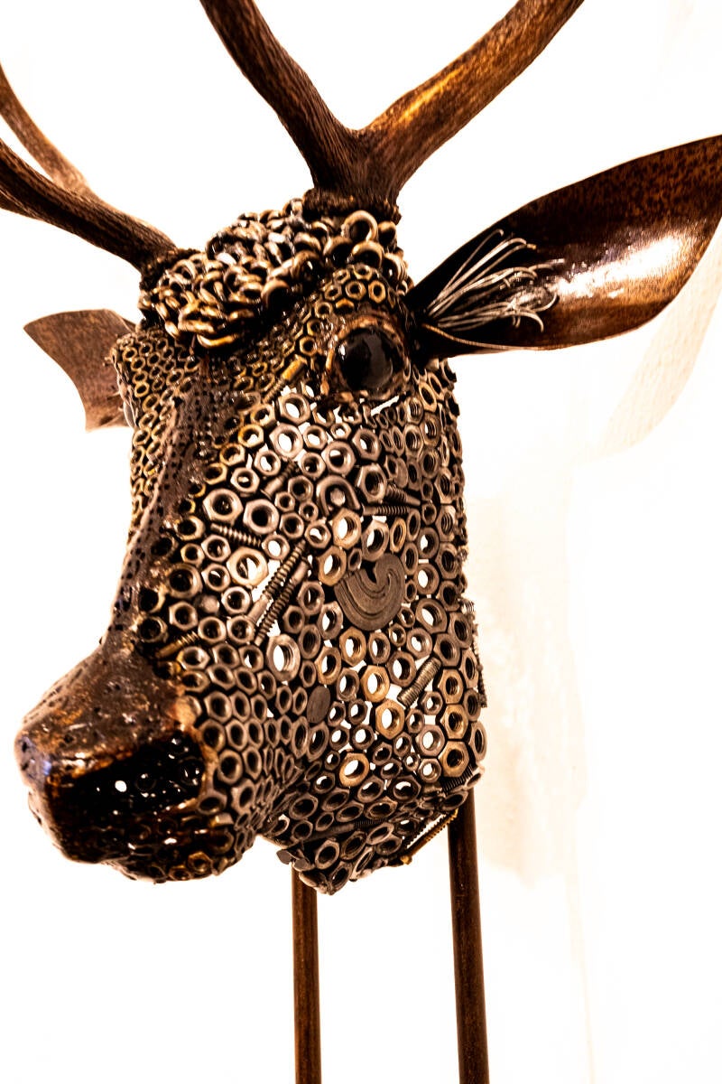 hirschkopf metallkunst