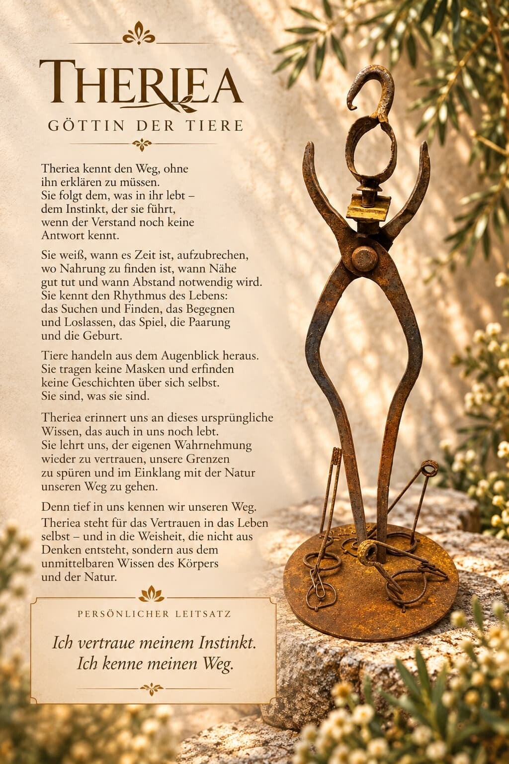 Göttin aus alten Werkzeugen