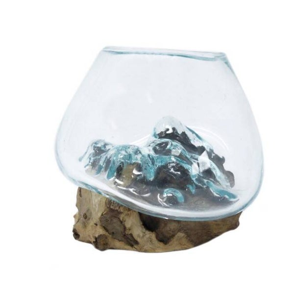 Le verre fondu en gros sur bois
