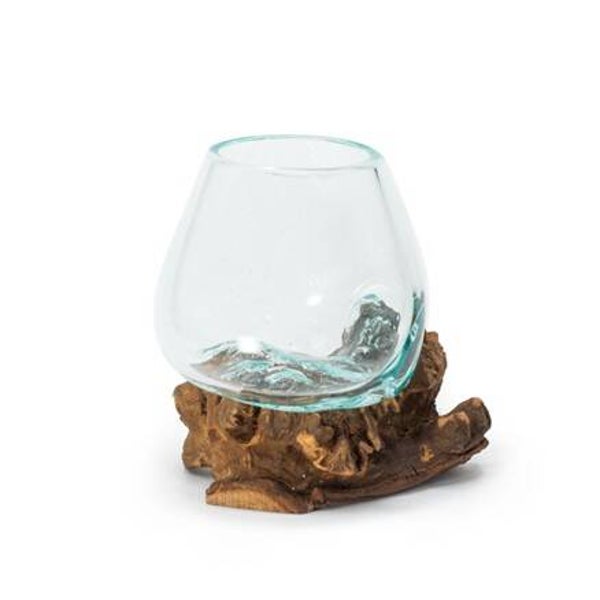 Verre Moulé sur bois parasite rare