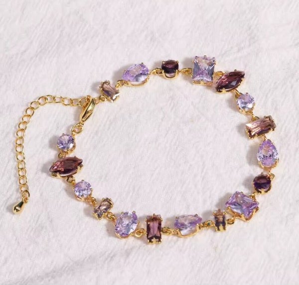 Bracelet améthyste diamant