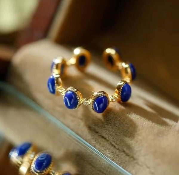 Bague réglable lapis lazuli