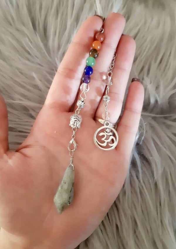 Pendule Bouddha chaînette labradorite