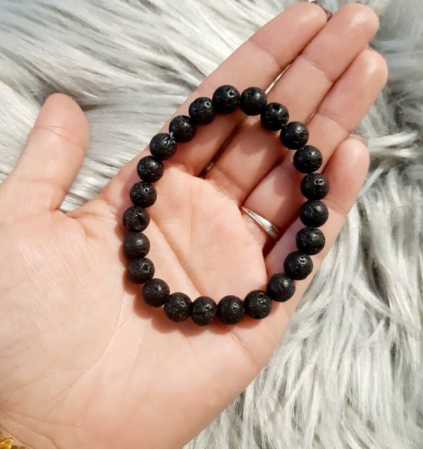 Bracelet perle 8mm pierre de lave