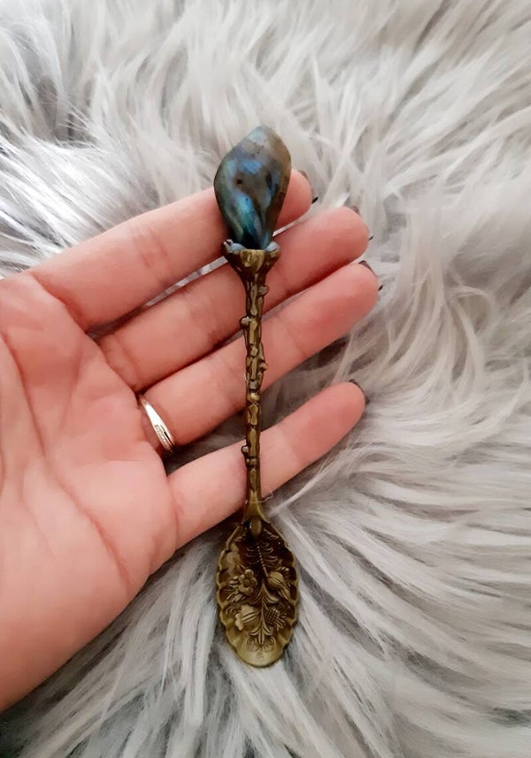 Cuillère tibétaine labradorite