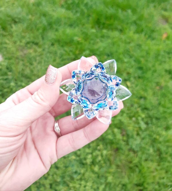 Fleur de Lotus aigue marine