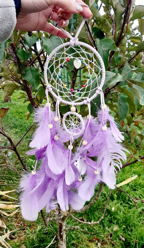 Attrape reve violet cœur
