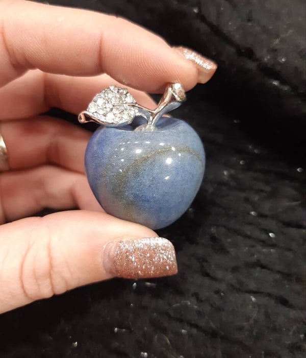 Pomme aventurine bleu