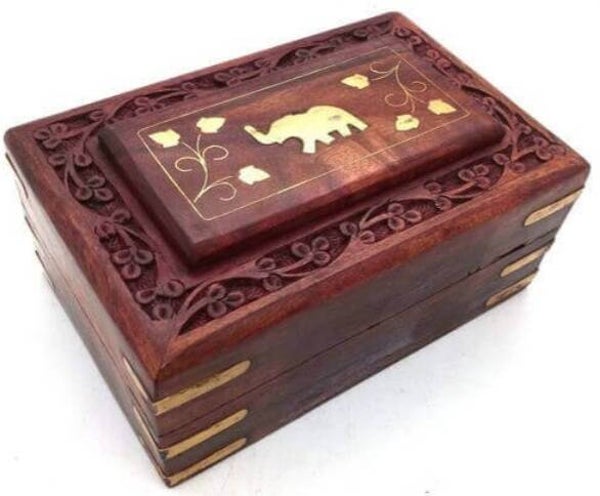 Boîte à Bijoux Bois Eléphant