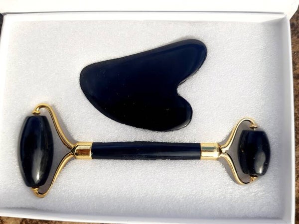 Coffret massage agate noir