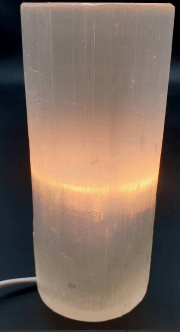 Lampe Sélénite Cylindre 30cm