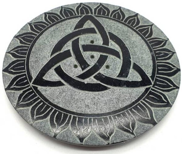 Porte-Encens Pierre Rond Trinité 10cm