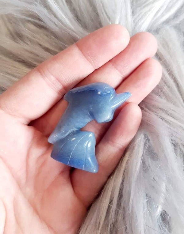 Dauphin aventurine bleu
