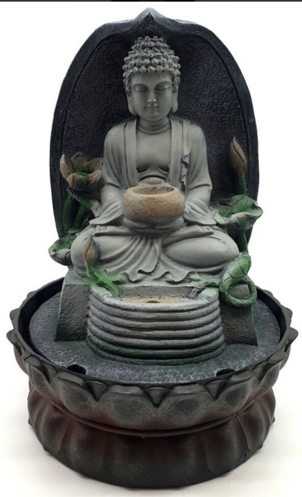 Fontaine Résine Bouddha Nature & Bol