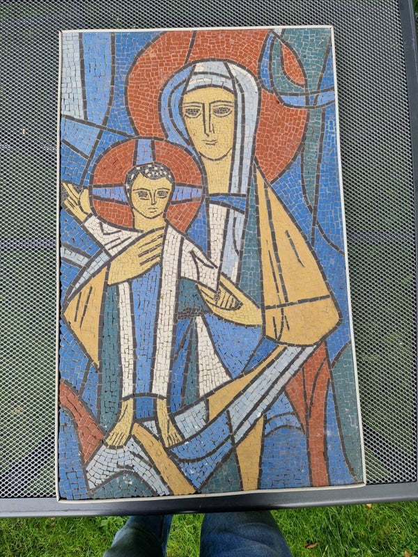 Mozaikowe przedstawienie Maryi z Dzieciątkiem