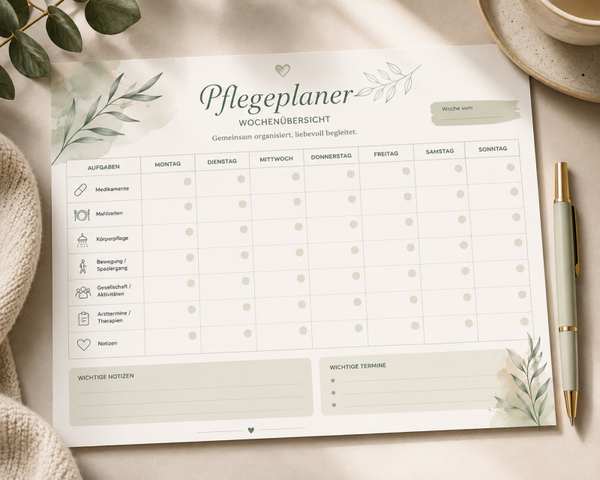 Pflegeplaner Wochenübersichten