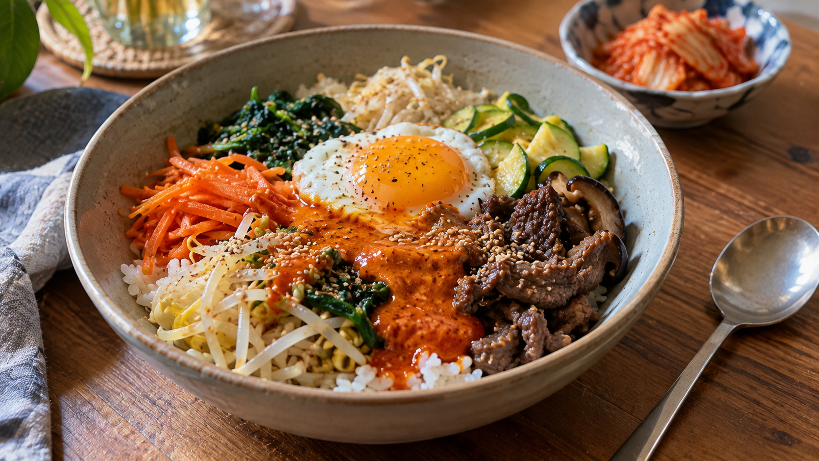 Bibimbap met gochujangboter*
