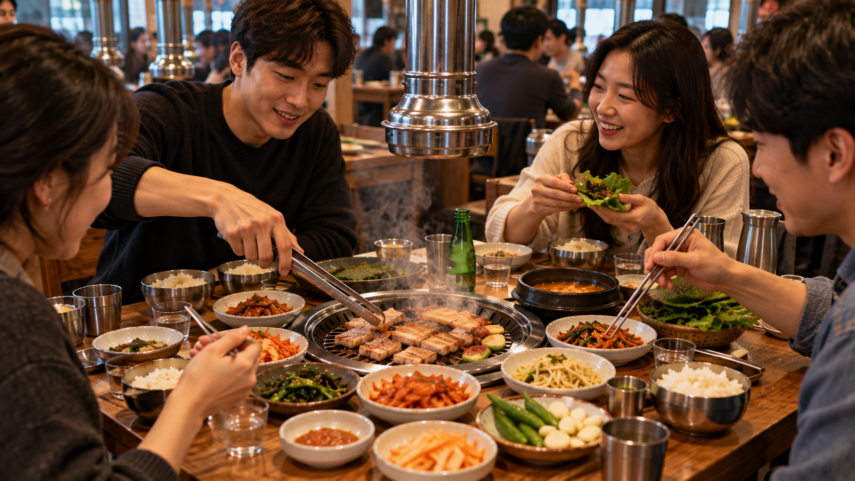 Samen Korean BBQ eten*