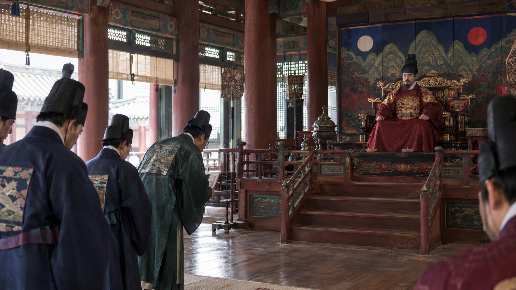Historische reconstructie van een bijeenkomst aan het Joseon-hof*