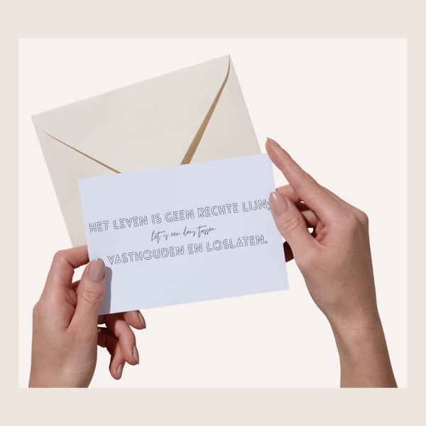 Wenskaart rechte lijn