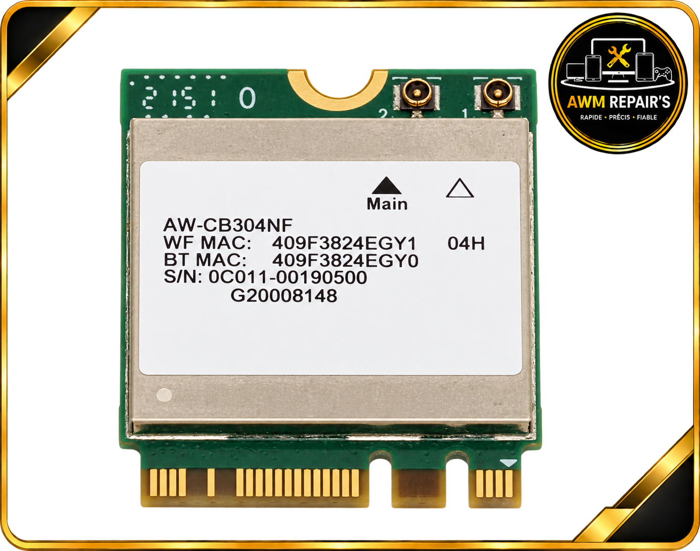 Carte Wi-Fi / Bluetooth AzureWave AW-CB304NF – M.2