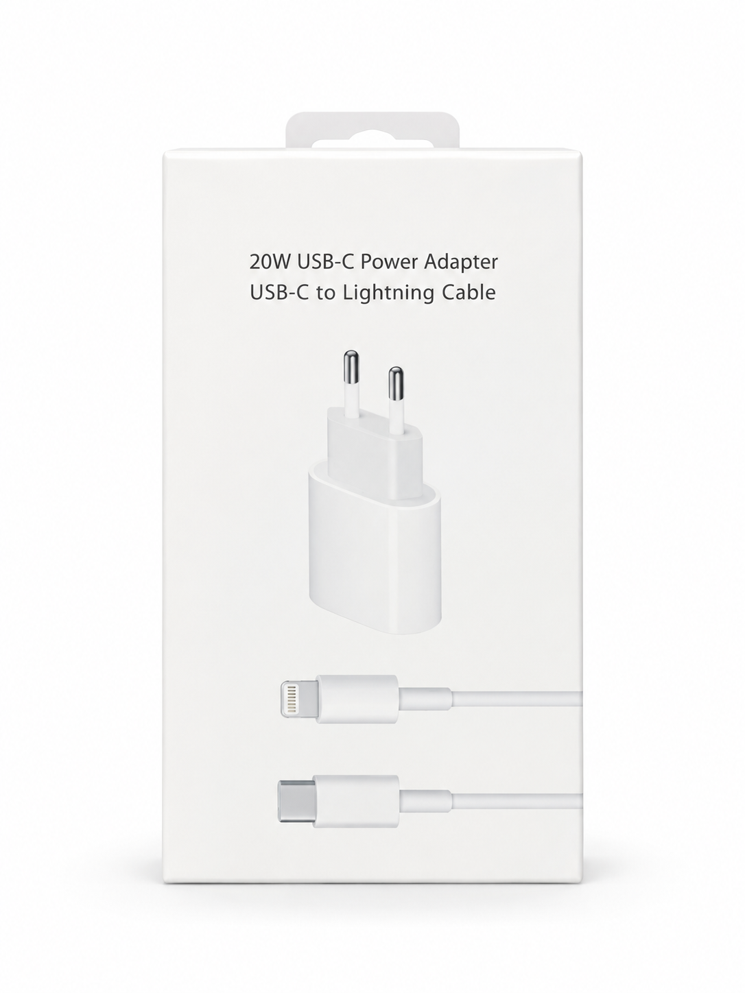 Chargeur secteur USB-C 20 W + câble USB-C vers Lightning – blanc