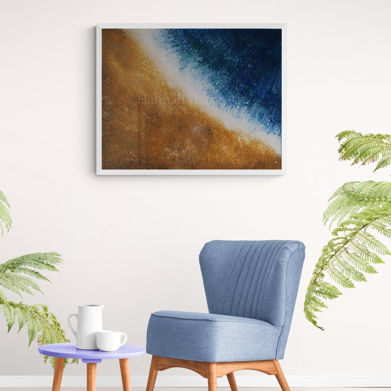 'Golden Tides' Acrylic on Canvas (40 x 50cm): £70