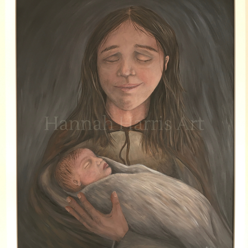 'Mary's Moment' Acrylic on Board (40 x 50cm): £395 (framed)