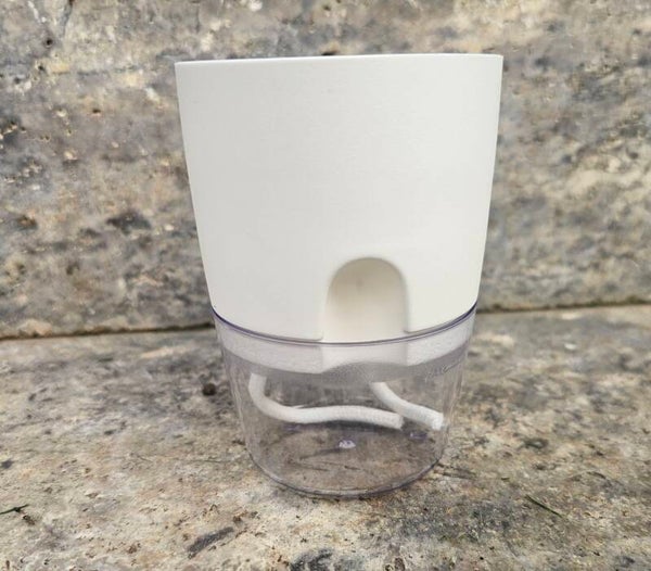 💚 Selbstbewässerungstopf Hydrokultur in weiss 8,2 cm. x 11,3 cm. x 6,2 cm. 💚