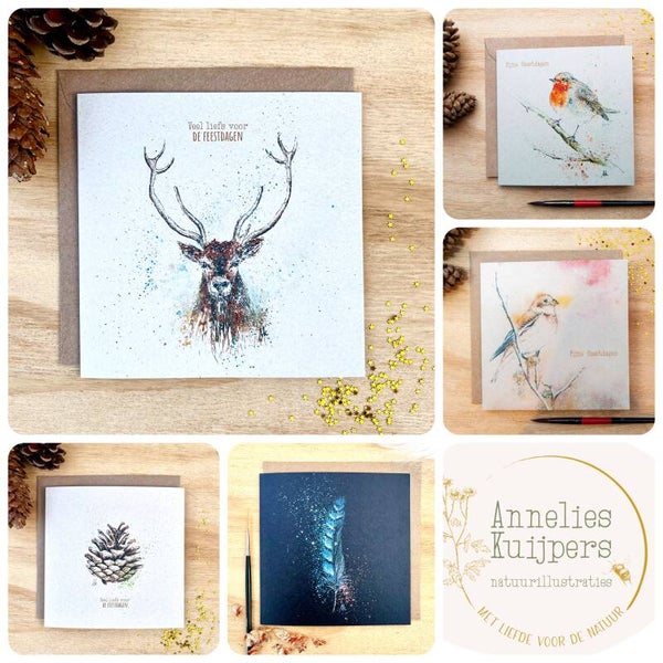 Kerstkaartenset 10 kaarten