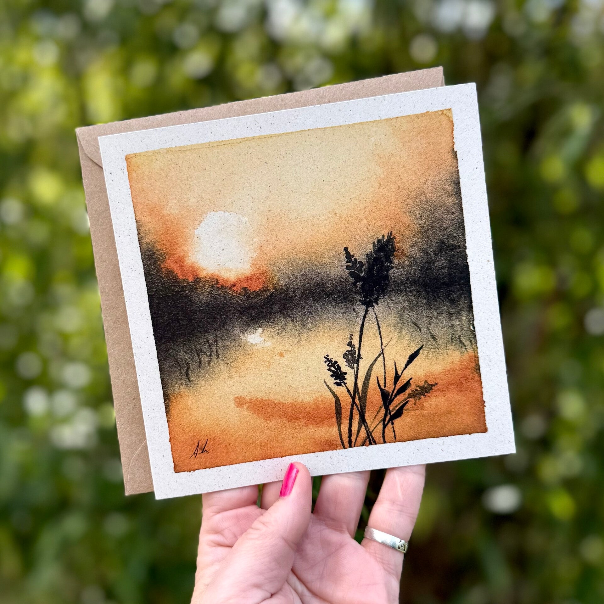 Zonsondergang - dubbele kaart