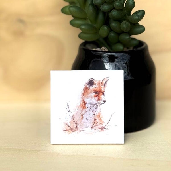 Magnetisch mini tegeltje - Vosje