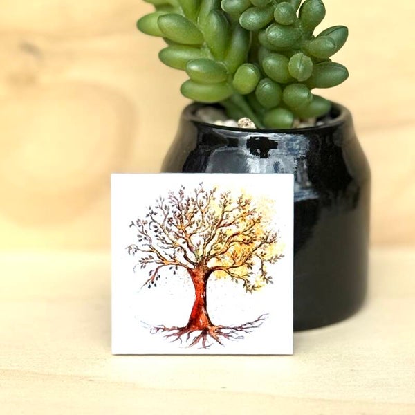 Magnetisch mini tegeltje - Levensboom