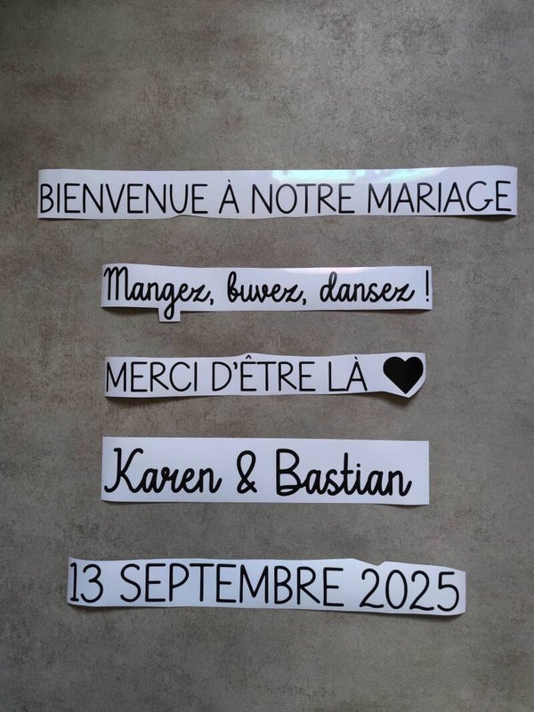 Sticker bienvenue palette